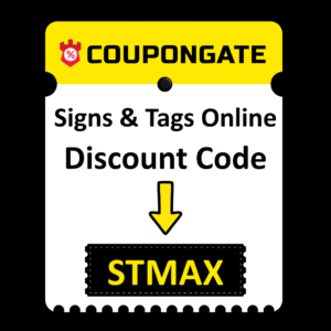 signs tags online discount code