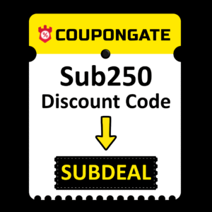 Sub250 Discount Code “SUBDEAL” 1 sub250 discount code